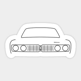 Hillman Avenger outline graphic (black) Sticker